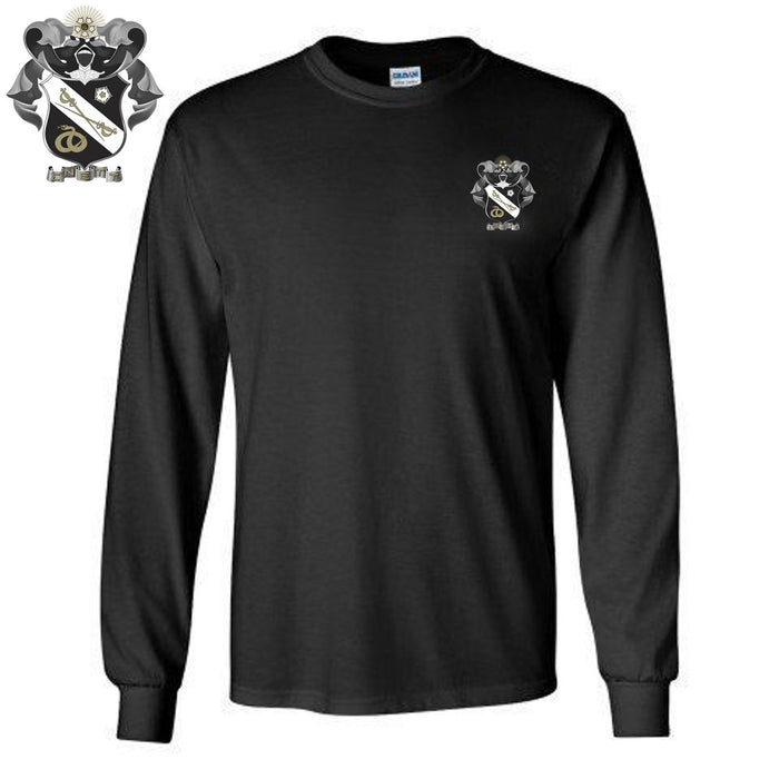 Discount Sigma Nu Fraternity Crest Shield Longsleeve Tee DISCOUNT-Sigma Nu Fraternity Crest - Shield Longsleeve Tee