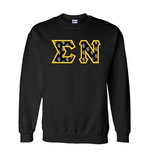 Clothing Sigma Nu Fraternity Crest - Shield Twill Letter Crewneck Sweatshirt
