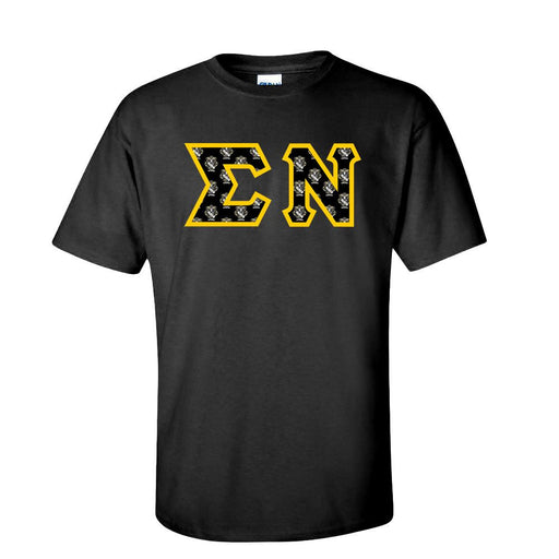 Sigma Nu Sigma Nu Fraternity Crest - Shield Twill Letter Tee