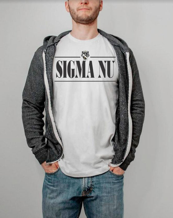 Printify Sigma Nu Line Crest T Shirt Sigma Nu Line Crest T-shirt
