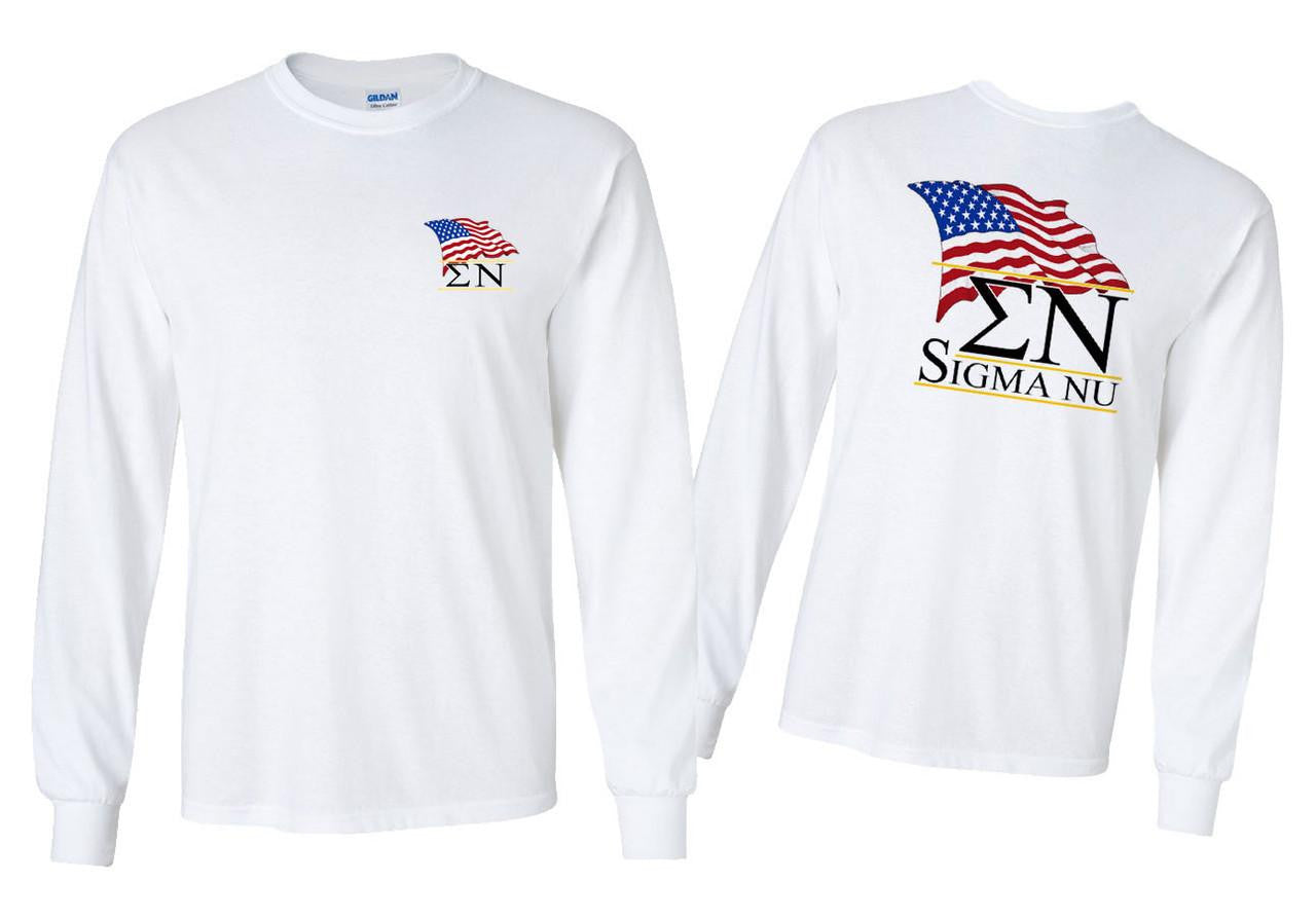 Greekgear Sigma Nu Patriot Long Sleeve T Shirts Sigma Nu Patriot Long Sleeve T-Shirts