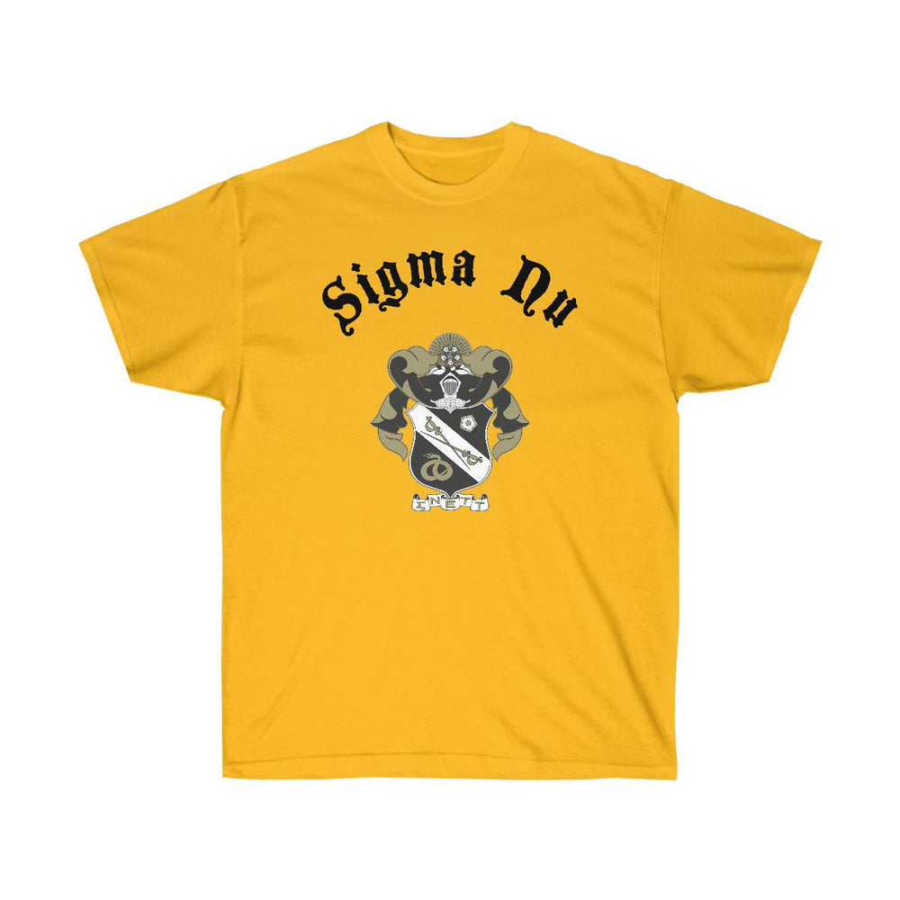 Printify Sigma Nu Vintage Crest T Shirt Sigma Nu Vintage Crest T-Shirt