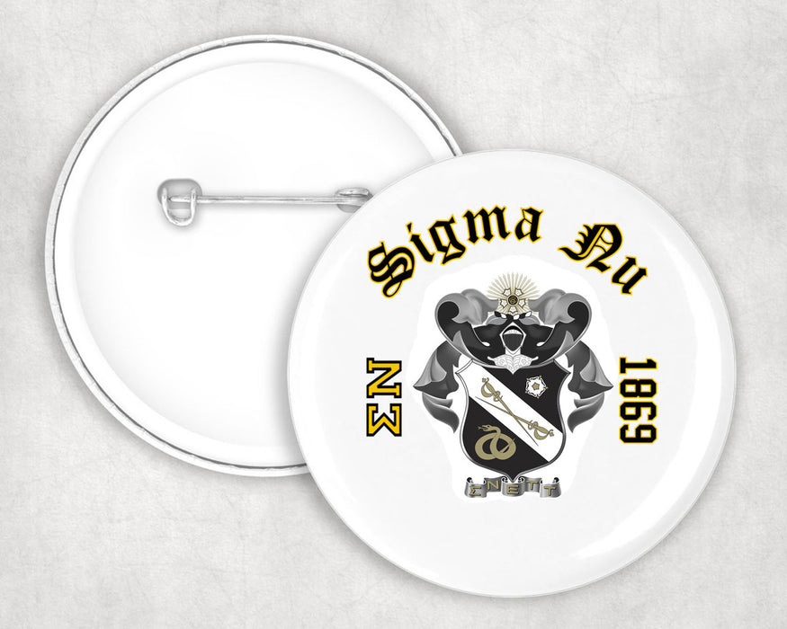 Sigma Nu Classic Crest Button Sigma Nu Classic Crest Button
