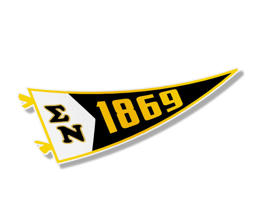 Sigma Nu Pennant Sticker Sigma Nu Pennant Sticker