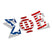 Sigma Phi Epsilon American Flag Greek Letter Sticker 2.5" Tall Sigma Phi Epsilon American Flag Greek Letter Sticker - 2.5