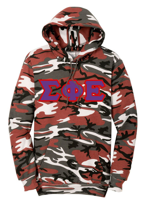 Discount Sigma Phi Epsilon Camo Pullover Hooded Sweatshirt DISCOUNT-Sigma Phi Epsilon Camo Pullover Hooded Sweatshirt