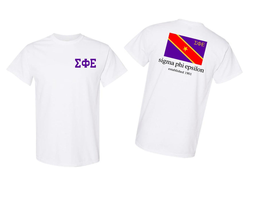 Greekgear Sigma Phi Epsilon Flag T Shirts Sigma Phi Epsilon Flag T-shirts