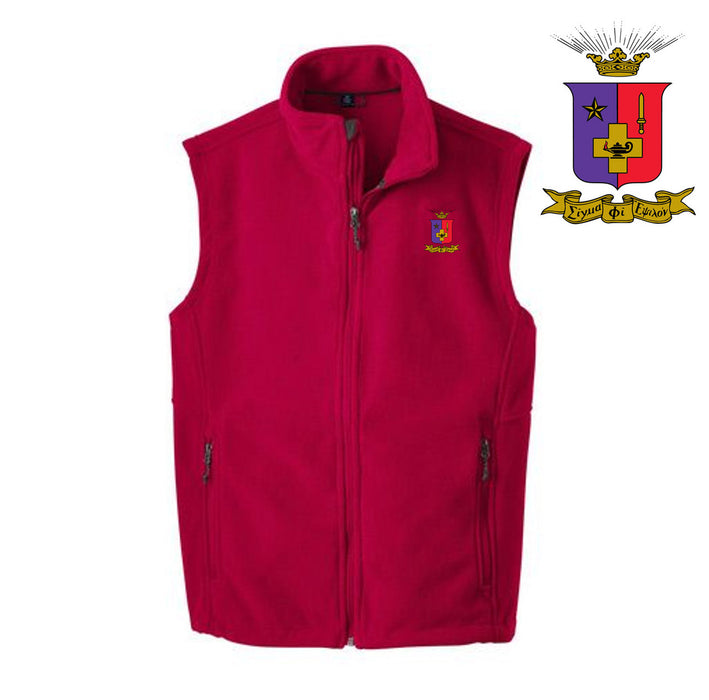 Sigma Phi Epsilon Fleece Crest Shield Vest Sigma Phi Epsilon Fleece Crest - Shield Vest