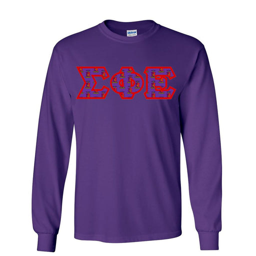 Sigma Phi Epsilon Sigma Phi Epsilon Fraternity Crest - Shield Twill Letter Longsleeve Tee