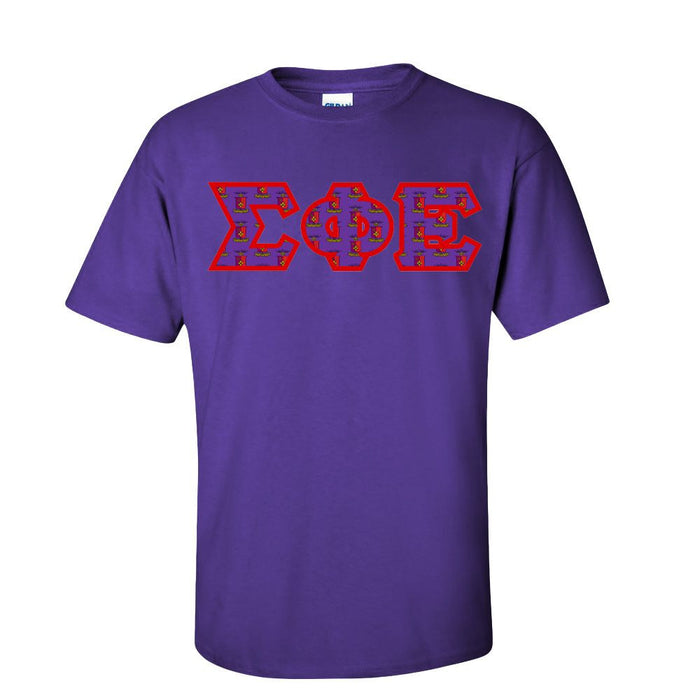 Sigma Phi Epsilon Fraternity Crest Shield Twill Letter Tee Sigma Phi Epsilon Fraternity Crest - Shield Twill Letter Tee