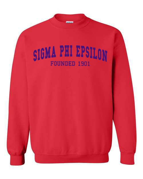 Sigma Phi Epsilon Fraternity Founders Crew Sweatshirt Sigma Phi Epsilon Fraternity Founders Crew Sweatshirt