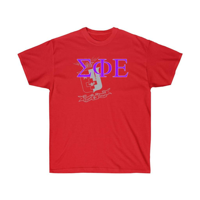 Printify Sigma Phi Epsilon Greek Crest Cotton Tee Sigma Phi Epsilon Greek Crest Cotton Tee
