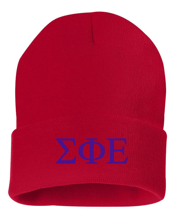 Sigma Phi Epsilon Greek Letter Knit Cap Sigma Phi Epsilon Greek Letter Knit Cap