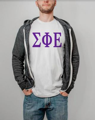 Printify Sigma Phi Epsilon Lettered Tee $24.95 SIGMA PHI EPSILON LETTERED TEE - $24.95