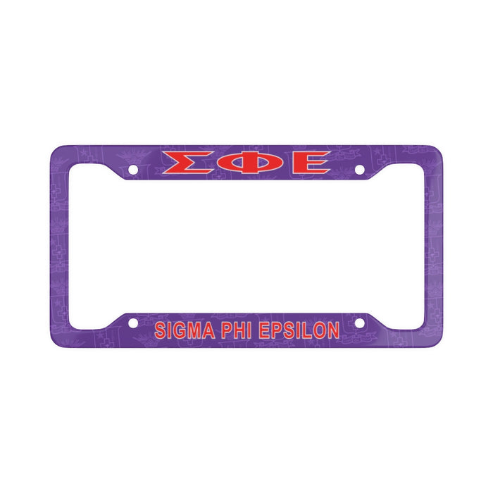 Sigma Phi Epsilon License Plate Frame New Sigma Phi Epsilon License Plate Frame - New