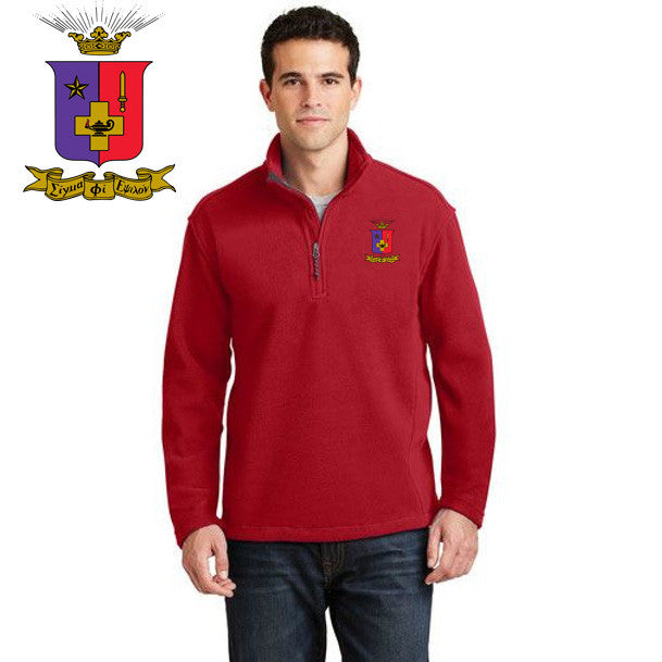 Discount Sigma Phi Epsilon Emblem 1/4 Zip Pullover DISCOUNT-Sigma Phi Epsilon Emblem 1/4 Zip Pullover