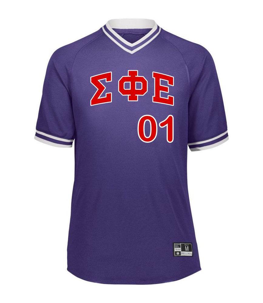 Sigma Phi Epsilon Retro V Neck Baseball Jersey Sigma Phi Epsilon Retro V-Neck Baseball Jersey
