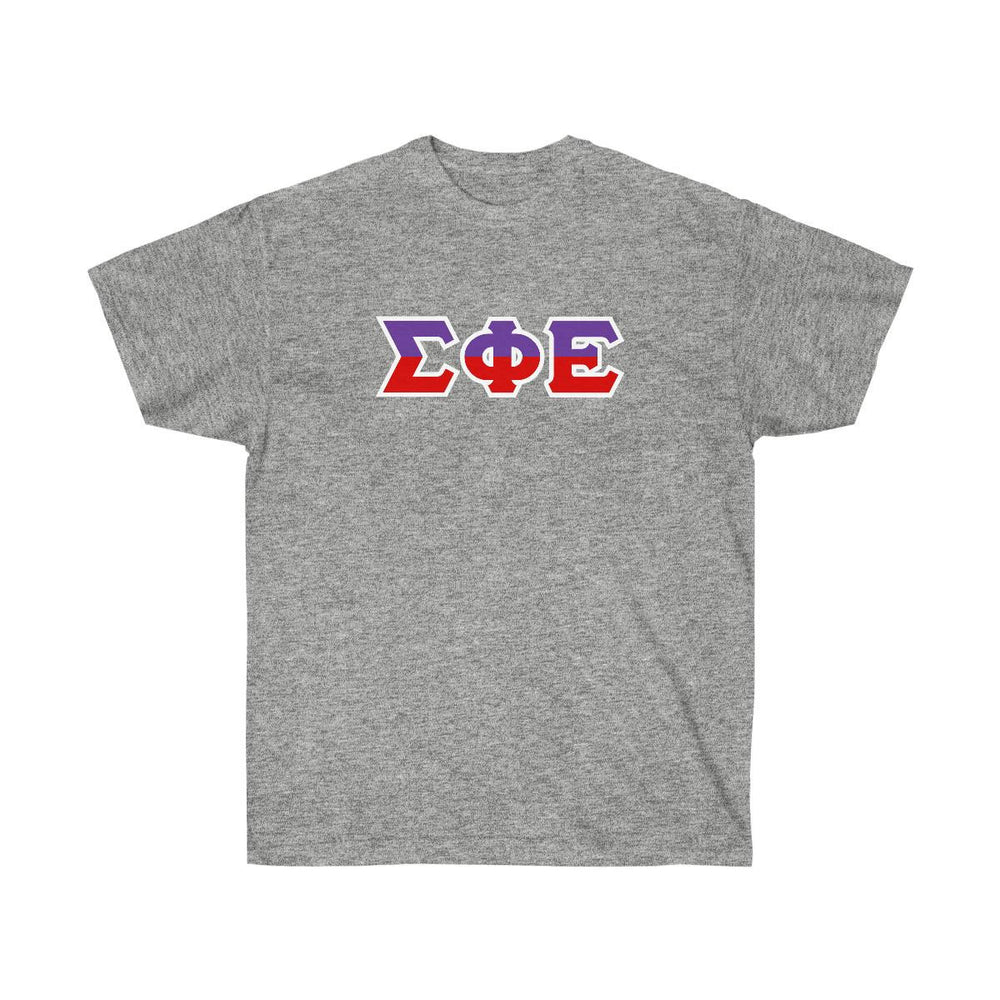 Printify Sigma Phi Epsilon Two Toned Greek Lettered T Shirts Sigma Phi Epsilon Two Toned Greek Lettered T-shirts