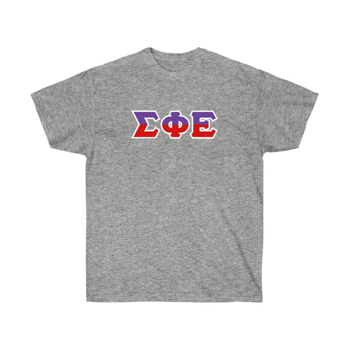 Printify Sigma Phi Epsilon Two Toned Greek Lettered T Shirts Sigma Phi Epsilon Two Toned Greek Lettered T-shirts