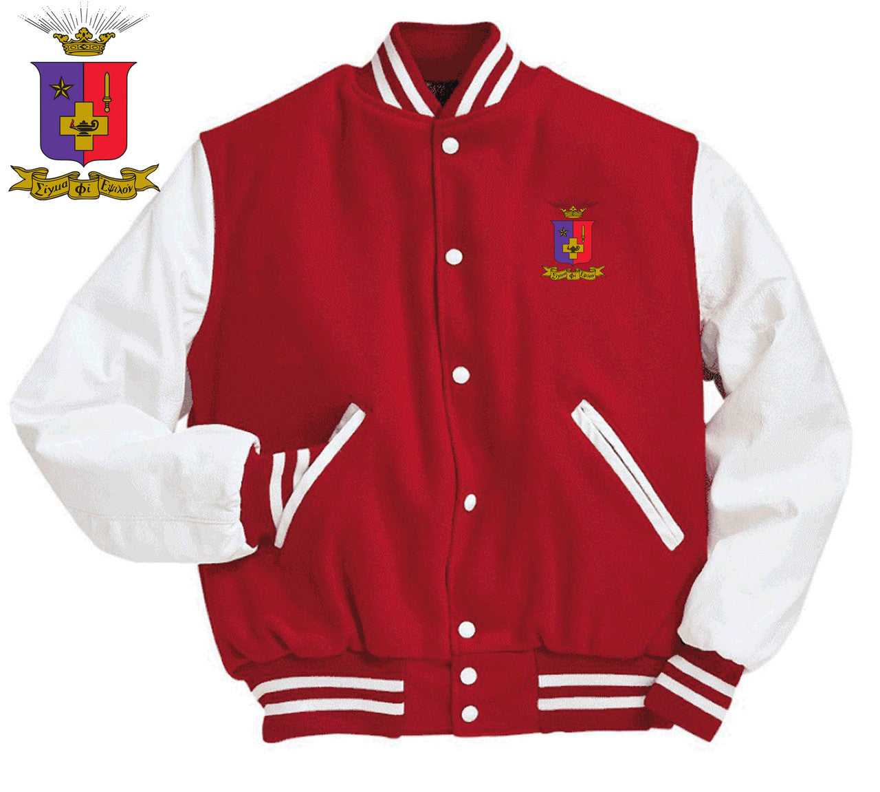 Sigma Phi Epsilon Varsity Crest Shield Jacket Sigma Phi Epsilon Varsity Crest - Shield Jacket