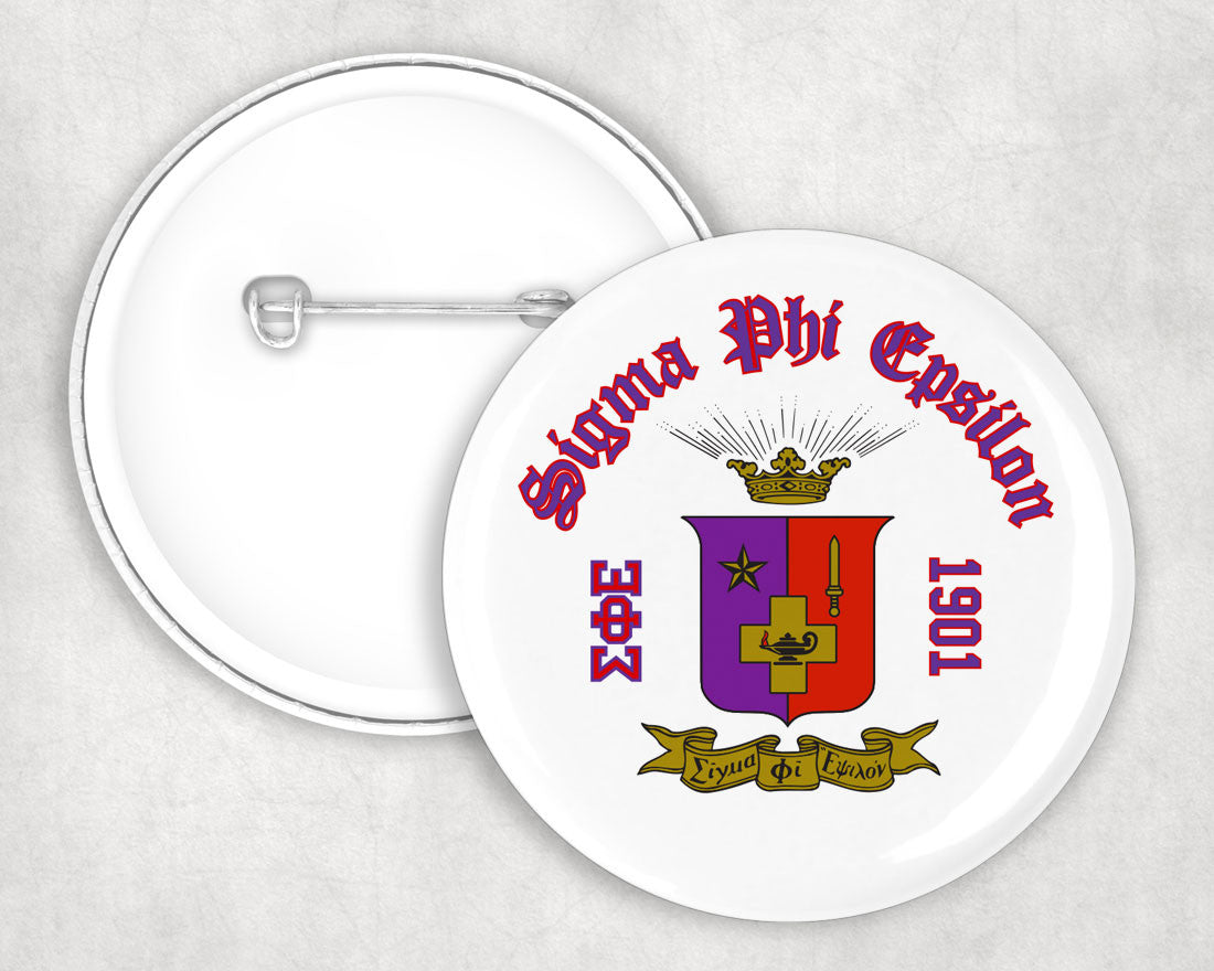 Sigma Phi Epsilon Classic Crest Button Sigma Phi Epsilon Classic Crest Button