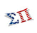 Sigma Pi American Flag Greek Letter Sticker 2.5" Tall Sigma Pi American Flag Greek Letter Sticker - 2.5