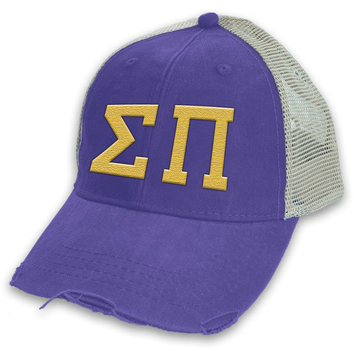 Sigma Pi Distressed Trucker Hat Sigma Pi Distressed Trucker Hat