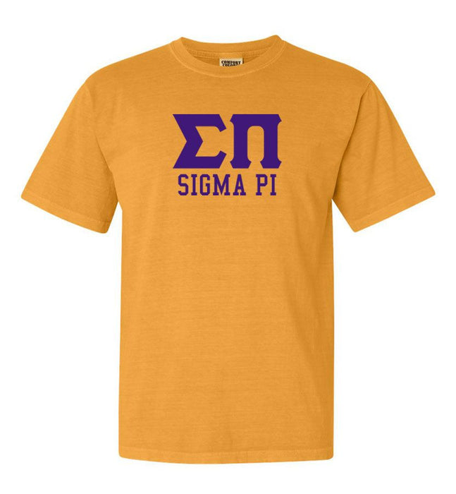 Sigma Pi Greek Custom Comfort Colors Heavyweight T Shirt Sigma Pi Greek Custom Comfort Colors Heavyweight T-Shirt