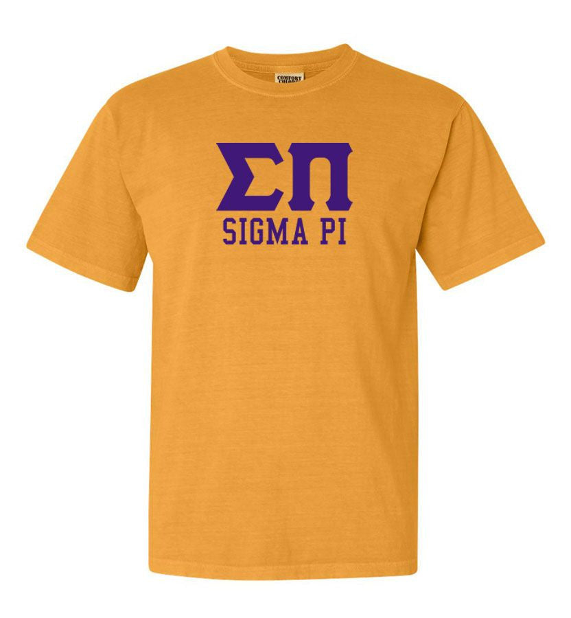 Sigma Pi Greek Custom Comfort Colors Heavyweight T Shirt Sigma Pi Greek Custom Comfort Colors Heavyweight T-Shirt