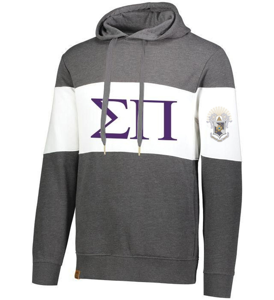 Sigma Pi Ivy League Hoodie W Crest On Left Sleeve Sigma Pi Ivy League Hoodie W Crest On Left Sleeve