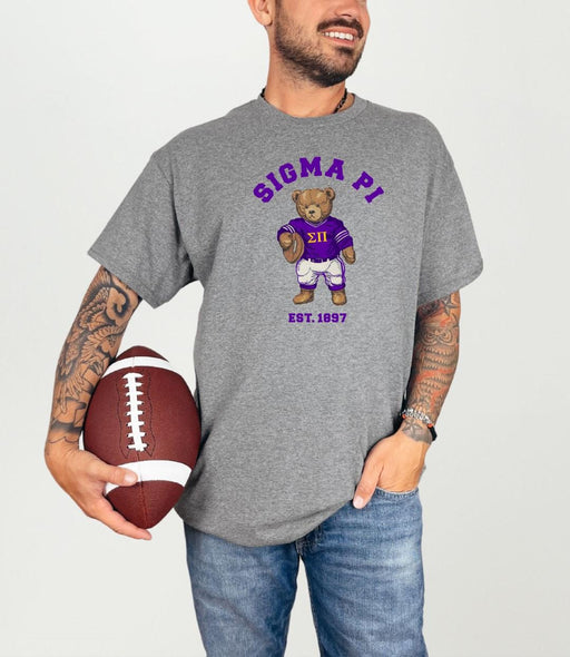 Sigma Pi Sigma Pi Teddy Bear Football T-Shirt