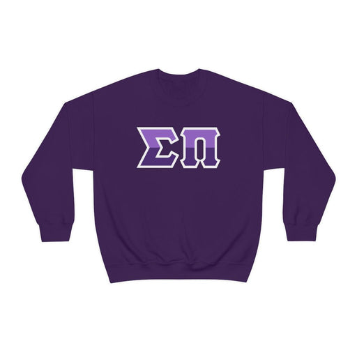 Sigma Pi Sigma Pi Two Toned Greek Lettered Crewneck Sweatshirts