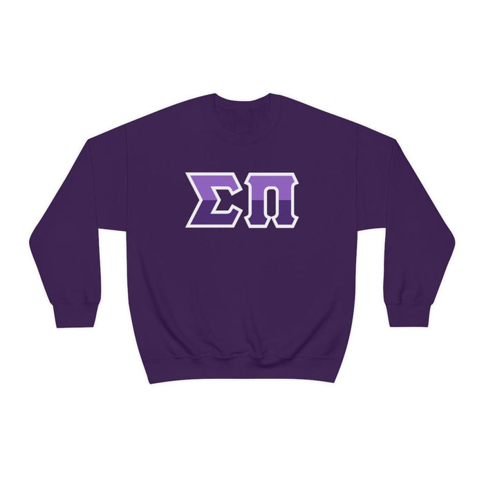 Printify Sigma Pi Two Toned Greek Lettered Crewneck Sweatshirts Sigma Pi Two Toned Greek Lettered Crewneck Sweatshirts