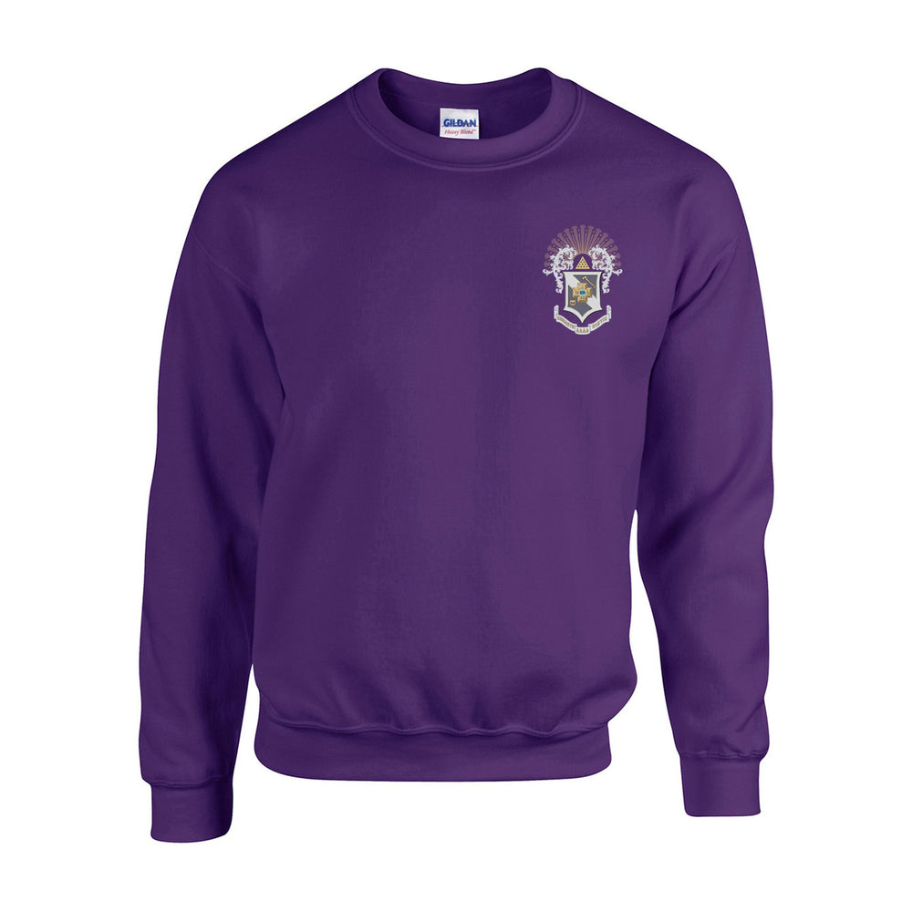 Discount Sigma Pi World Famous Crest Shield Crewneck Sweatshirt Best Value DISCOUNT-Sigma Pi World Famous Crest - Shield Crewneck Sweatshirt - Best Value