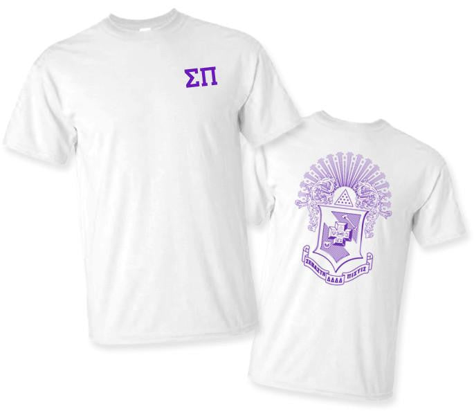 Greekgear Sigma Pi World Famous Crest Tee Sigma Pi World Famous Crest Tee