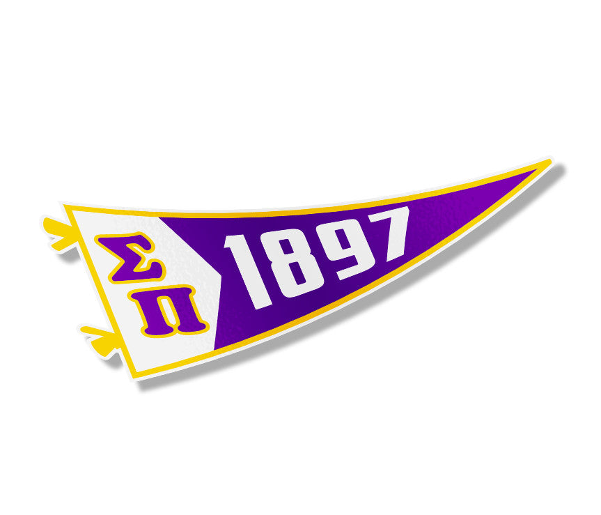 Sigma Pi Pennant Sticker Sigma Pi Pennant Sticker