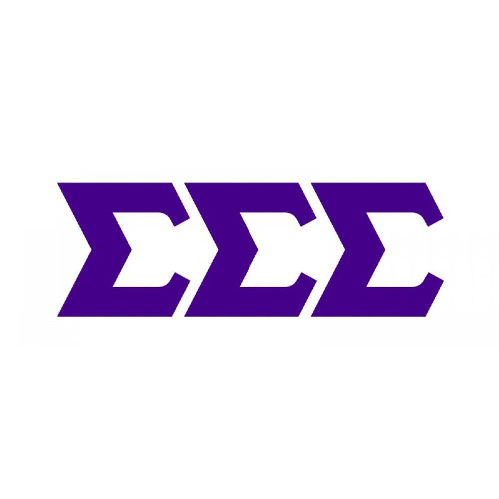 Sigma Sigma Sigma Big Greek Letter Window Sticker Decal Sigma Sigma Sigma Big Greek Letter Window Sticker Decal