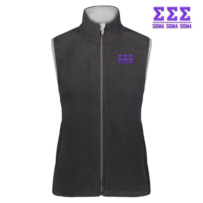 Sigma Sigma Sigma Chill Fleece Vest Sigma Sigma Sigma Chill Fleece Vest