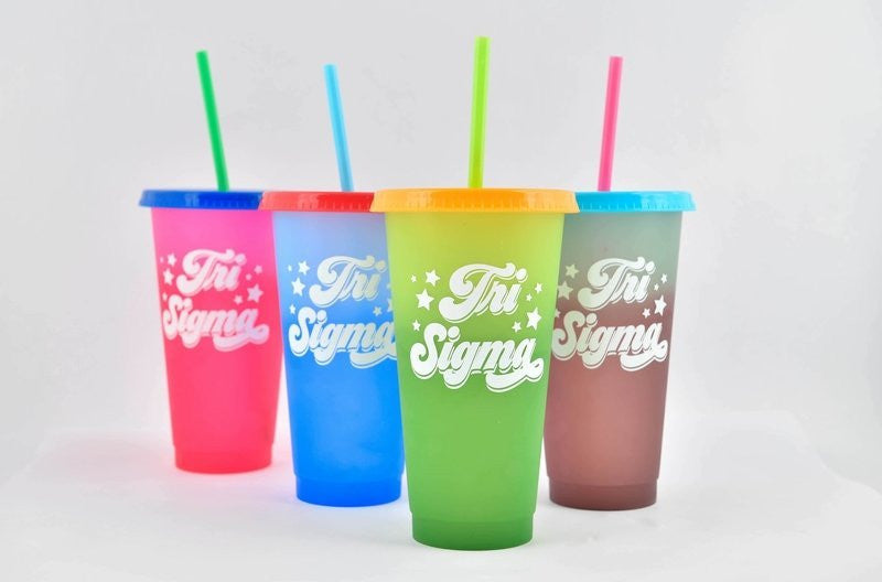 Sigma Sigma Sigma Color Changing Cups (set Of 4) Sigma Sigma Sigma Color Changing Cups (Set of 4)