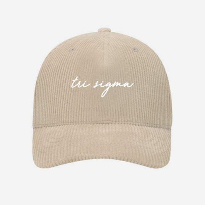 Sigma Sigma Sigma Corduroy Baseball Hats Sigma Sigma Sigma Corduroy Baseball Hats