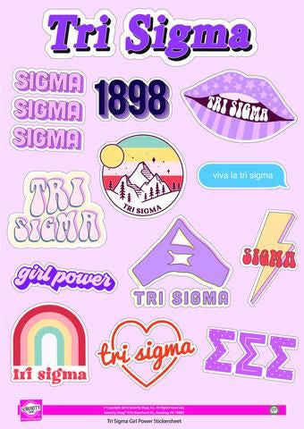 Sigma Sigma Sigma Girl Power Stickers Sigma Sigma Sigma Girl Power Stickers