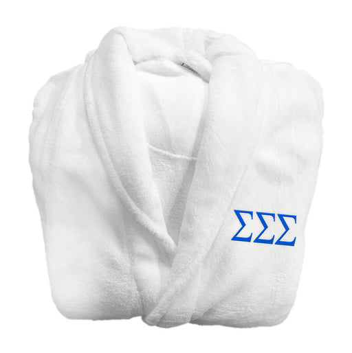Sigma Sigma Sigma Sigma Sigma Sigma Greek Letter Bathrobe