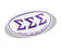 Sigma Sigma Sigma Greek Letter Oval Decal Sigma Sigma Sigma Greek Letter Oval Decal