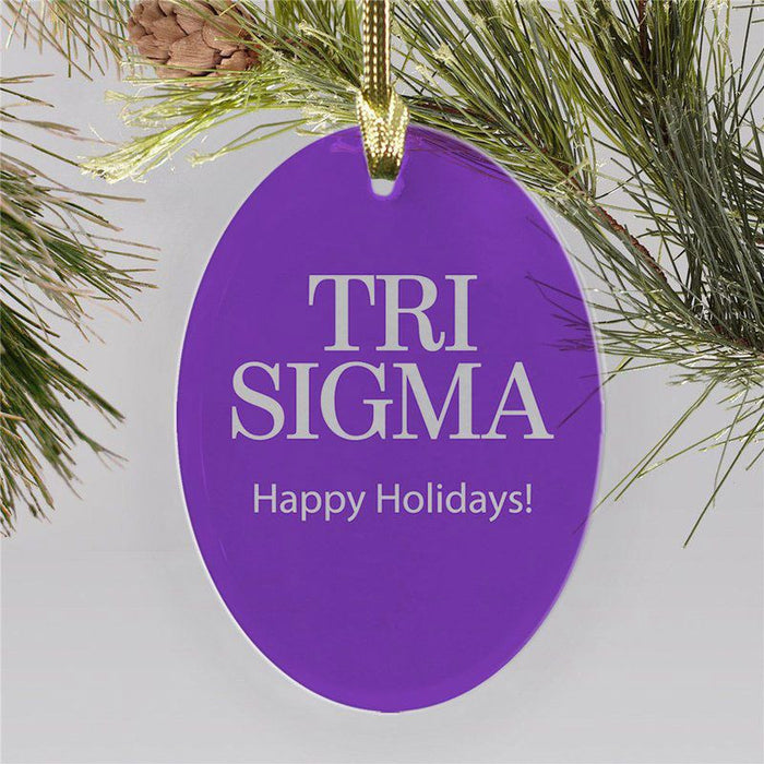 Sigma Sigma Sigma Holiday Color Mascot Christmas Ornament Sigma Sigma Sigma Holiday Color Mascot Christmas Ornament