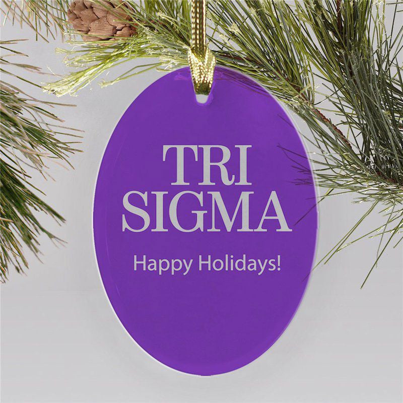 Sigma Sigma Sigma Holiday Color Mascot Christmas Ornament Sigma Sigma Sigma Holiday Color Mascot Christmas Ornament
