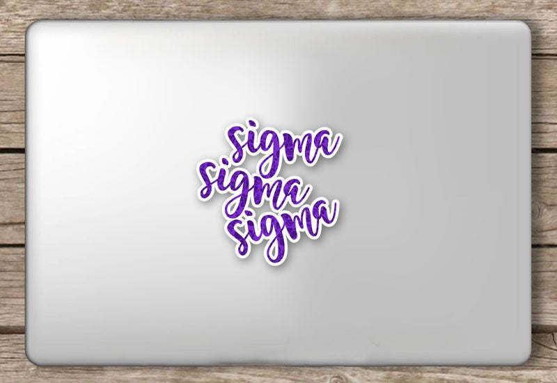 Sigma Sigma Sigma Script Sticker — GreekU