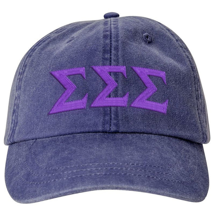 Sigma Sigma Sigma Lettered Premium Pastel Hat Sigma Sigma Sigma Lettered Premium Pastel Hat