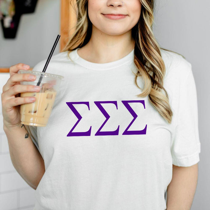 Printify Sigma Sigma Sigma Lettered Tees $24.95! Sigma Sigma Sigma Lettered Tees - $24.95!