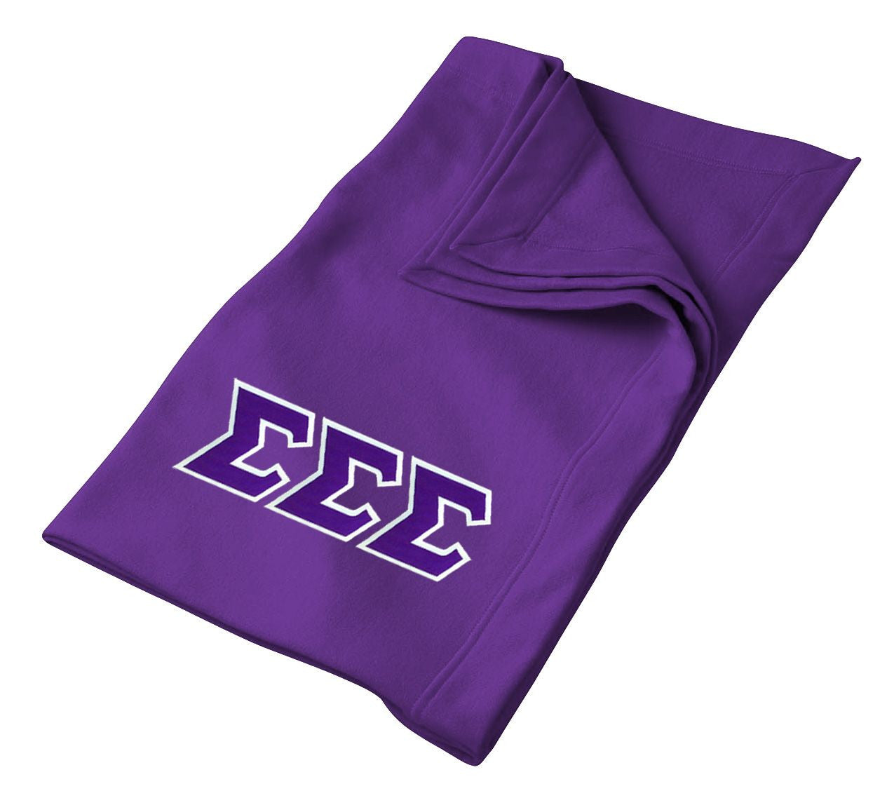 Discount Sigma Sigma Sigma Lettered Twill Sweatshirt Blanket DISCOUNT-Sigma Sigma Sigma Lettered Twill Sweatshirt Blanket