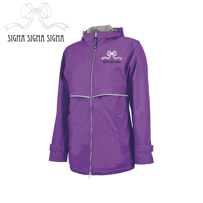 Sigma Sigma Sigma New Englander Bows Rain Jacket Sigma Sigma Sigma New Englander Bows Rain Jacket